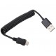 Micro USB кабель (синхронизация, зарядка), 1метр, витой, HTC, SAMSUNG